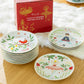 12 Days of Christmas Fine Porcelain Appetizer Plate Set - Gift Box Version