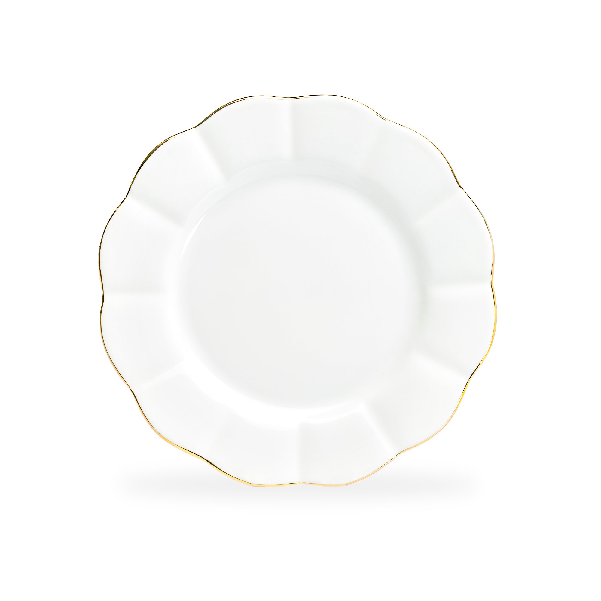 White plates outlet with gold rim