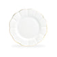 Grace Teaware White Gold Scallop Fine Porcelain Dessert Plate