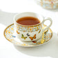 Grace Teaware Fine Porcelain Butterflies with Blue Ornament Tea Cup and Saucer 