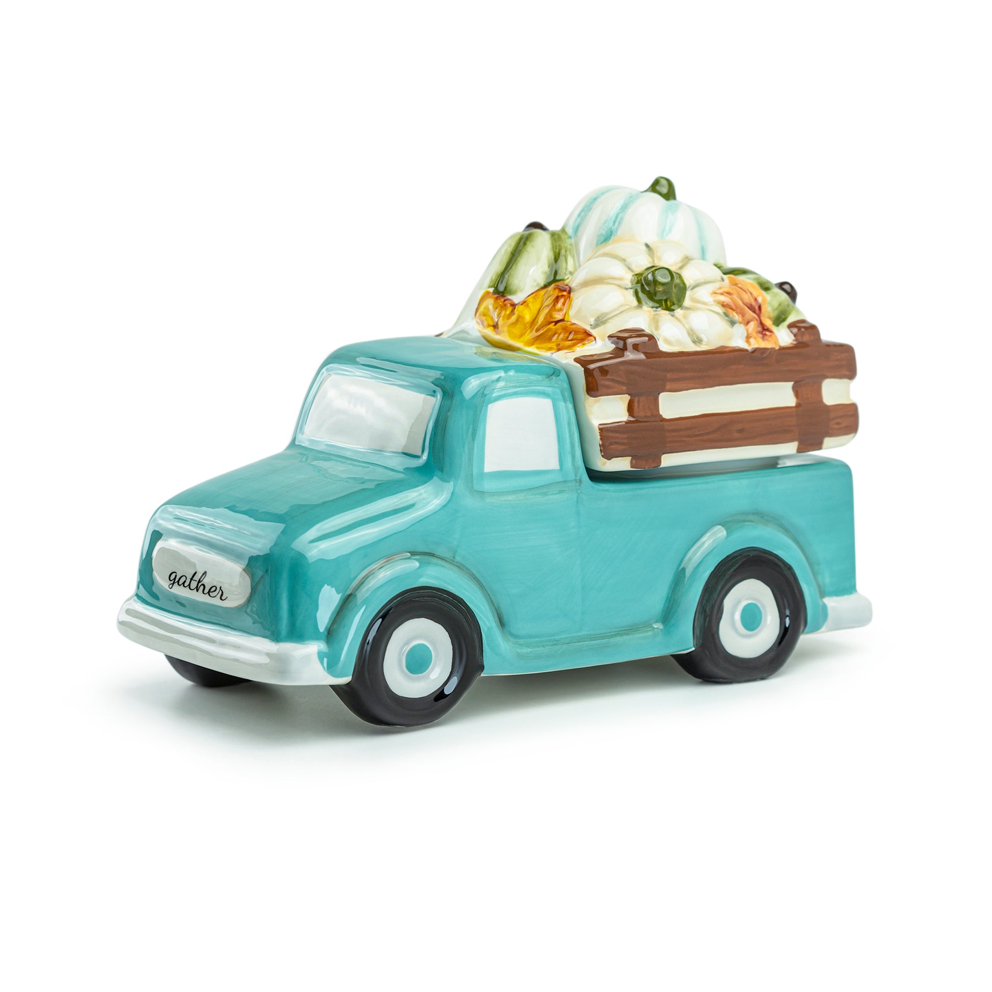 pumpkin harvest mint truck cookie jar