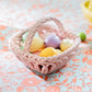 Hand Woven Easter Medium Basket - Pink