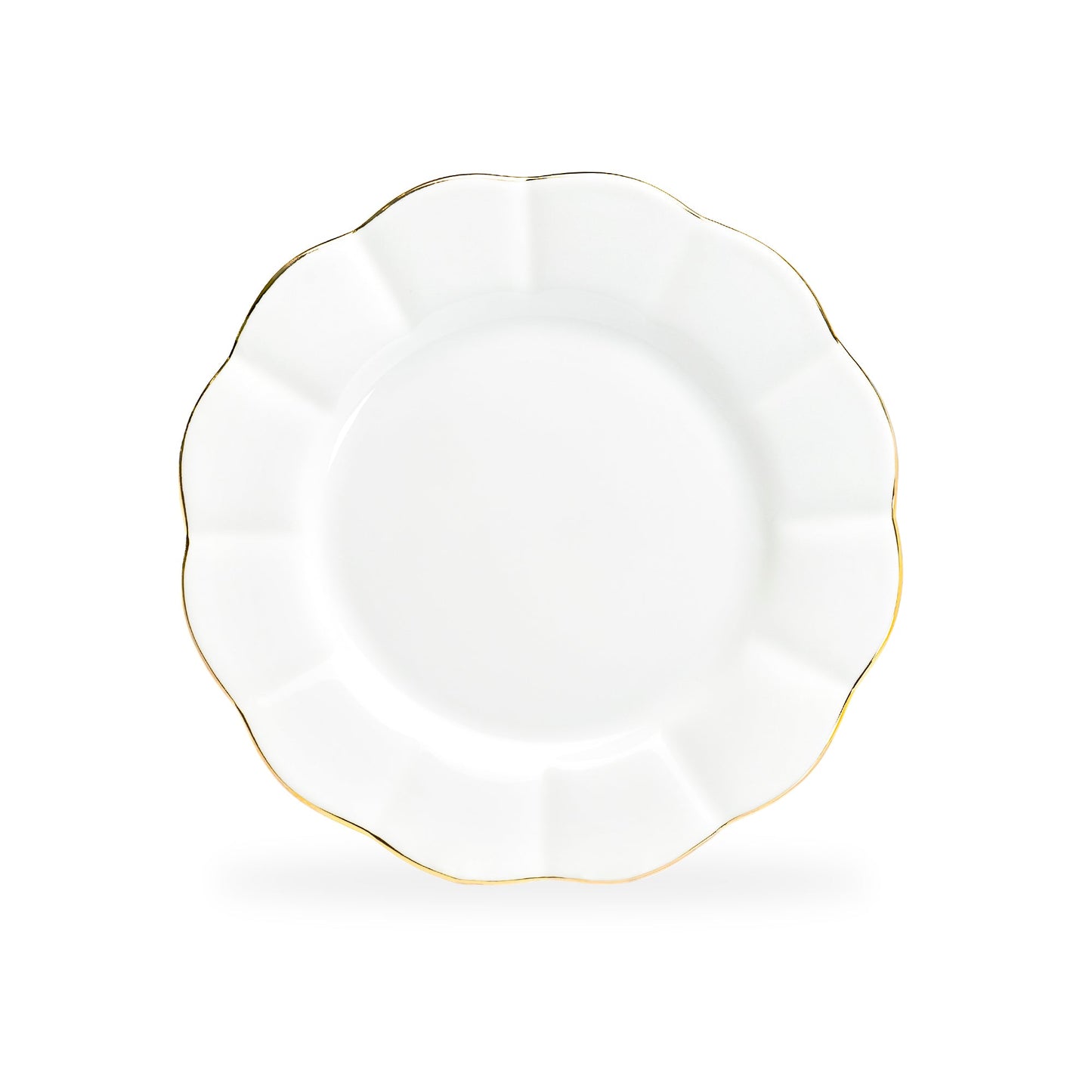 White Gold Scallop Fine Porcelain Tea Set