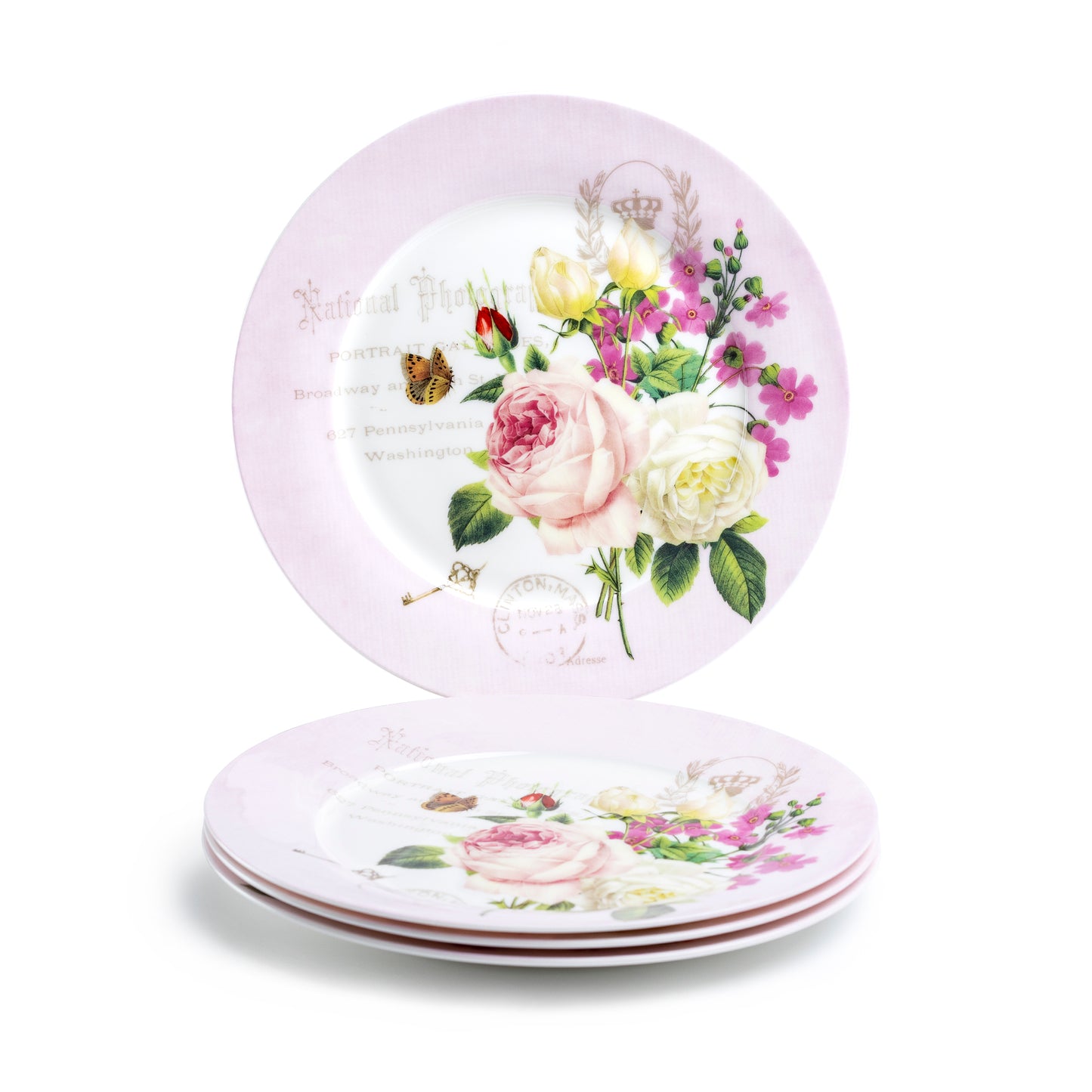 Liz's Rose Garden Bone China Dessert / Dinner Plate