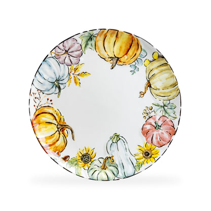 Potter's Studio 10.5" Fall Pumpkins with Sunflowers Dinner Plate