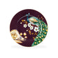 Peacock Lotus Garden Pink Fine Porcelain Dessert Plate