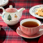 Nutcracker Wonderland Red Stripes Fine Porcelain Tea For One Set