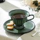 Grace Teaware Emerald Elegance Fine Porcelain Cup and Saucer