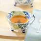 Blue Botanical Garden Three-Foot Fine Porcelain Cup