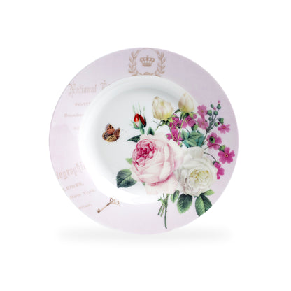 Liz's Rose Garden Bone China Soup Plate