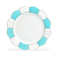 Grace Teaware Turquoise Gold Scallop Fine Porcelain Dinner Plate