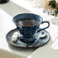 Grace Teaware Sapphire Serenity Reactive Blue Fine Porcelain Cup and Saucer