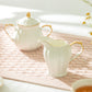 White Gold Scallop Fine Porcelain Sugar & Creamer Set