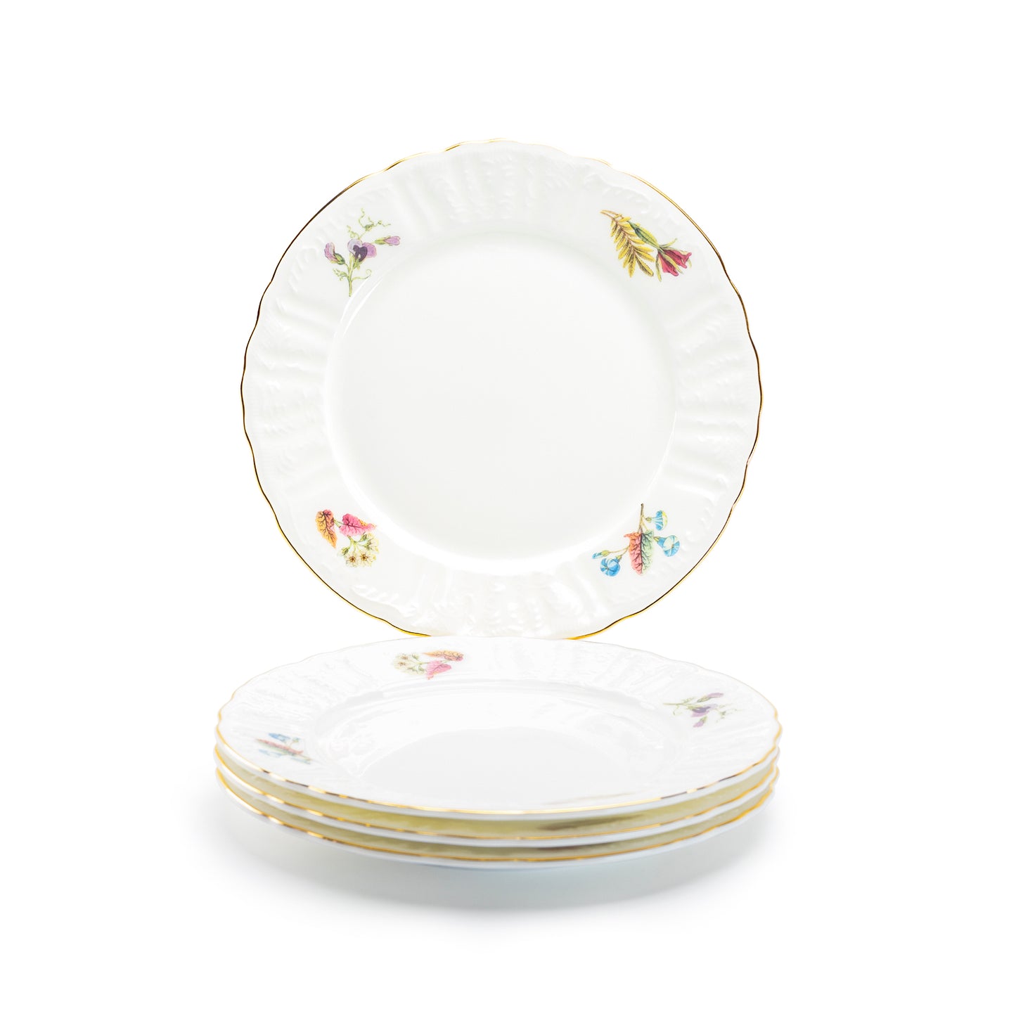 Gracie Bone China Anna Garden Bone China Dessert Plate set of 4