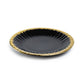 Black Gold Ripple Fine Porcelain Dinner Plate