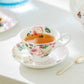 Liz's Rose Garden Bone China Tea Cup and Saucer