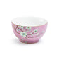 Peacock Lotus Garden Pink Fine Porcelain Bowl