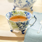 Blue Botanical Garden Three-Foot Fine Porcelain Cup