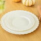 White Lace Embossed Fine Porcelain Dessert/Dinner Plate