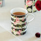 Floral Harmony Stripe Bone China Mug