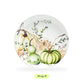 Potter's Studio 8.5" Fall Pumpkins Green Harvest Salad / Dessert Plate design B