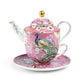 Peacock Lotus Garden Pink Tea For One Set