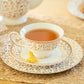 Golden Leopard Fine Porcelain Tea Cup and Saucer
