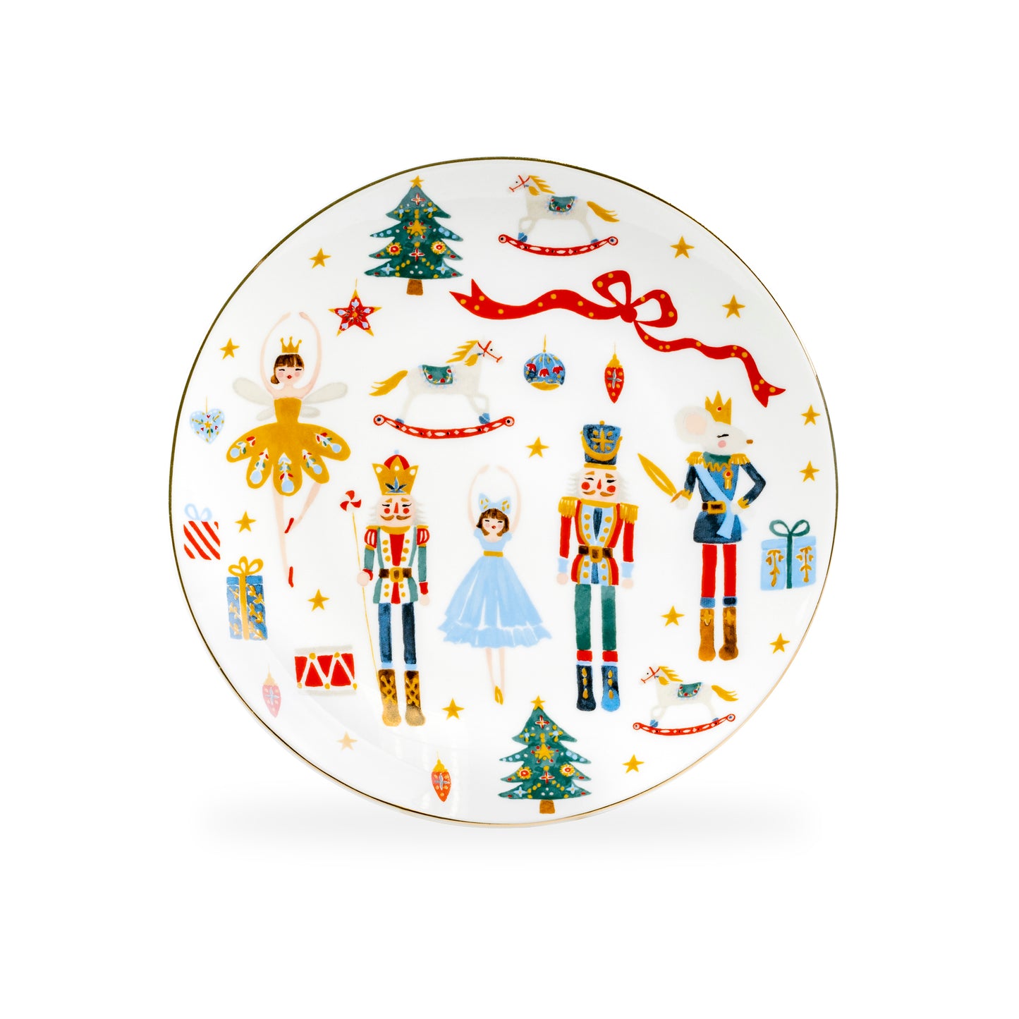 Nutcracker Wonderland Fine Porcelain Dessert / Dinner Plate