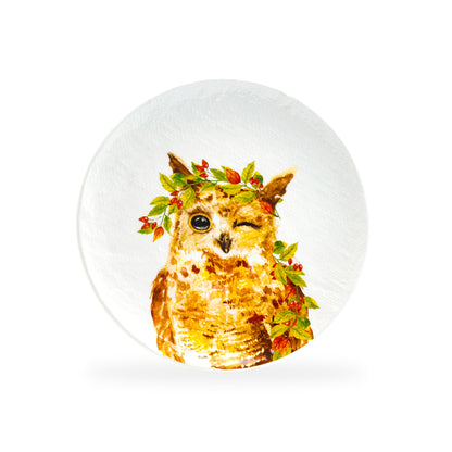 Potter's Studio 8.5" Happy Owl Salad / Dessert Plate