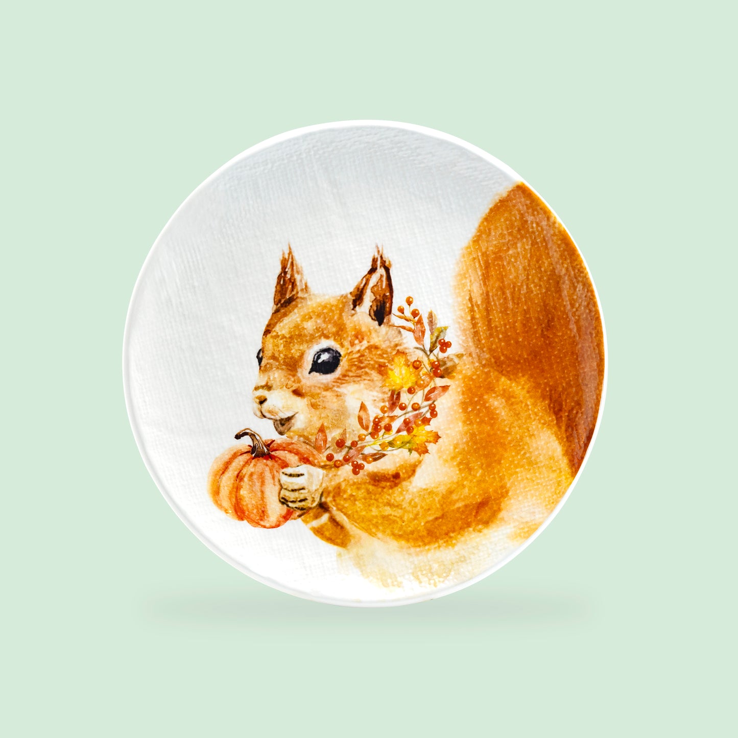 Potter's Studio 8.5" Happy Squirrel Salad / Dessert Plate