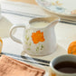 Pressed Fall Leaves Sugar & Creamer Set