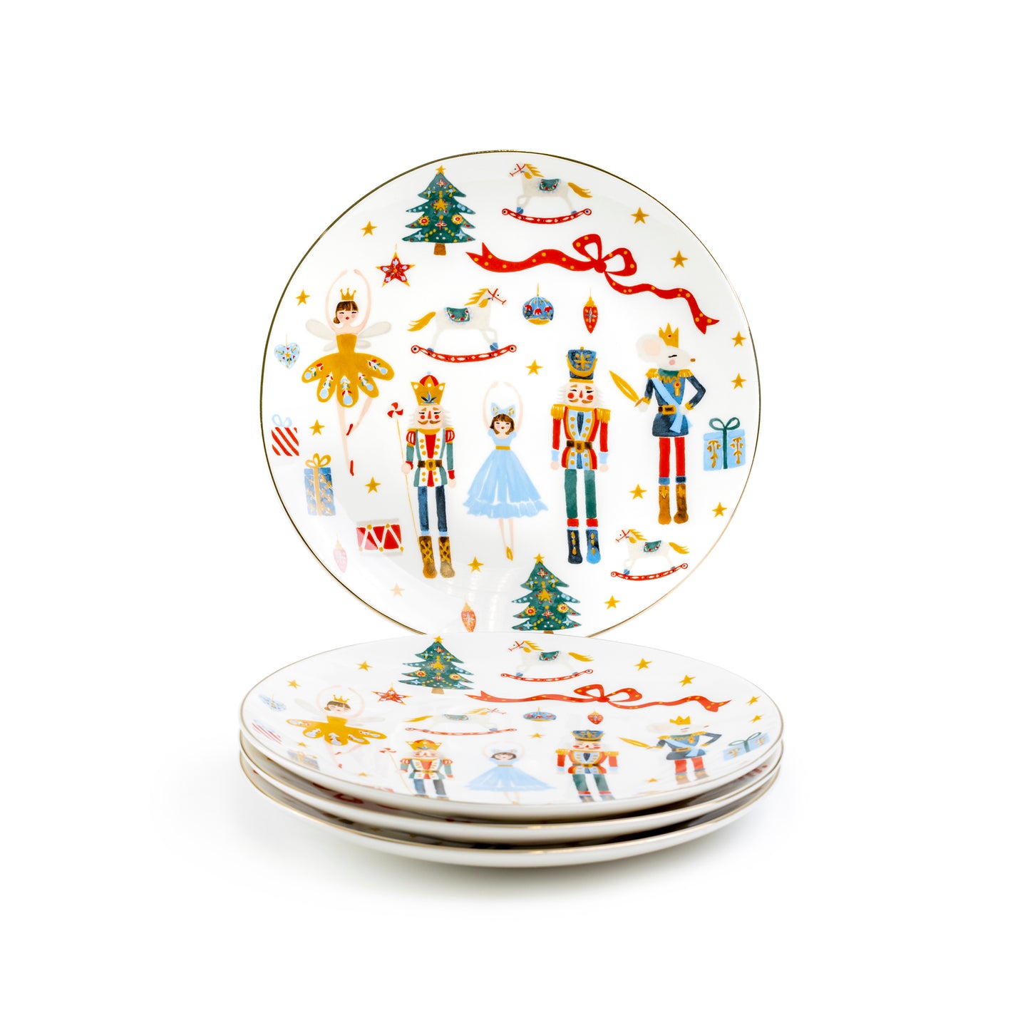 Nutcracker Wonderland Fine Porcelain Dessert / Dinner Plate