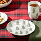 Potter's Studio Snowy Pine Trees Organic Shape Dessert Plate