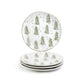 Snowy Pine Trees Organic Shape Dessert/Dinner Plate