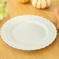 White Lace Embossed Fine Porcelain Dessert/Dinner Plate