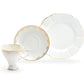 White Gold Scallop Fine Porcelain Dessert / Dinner Plate