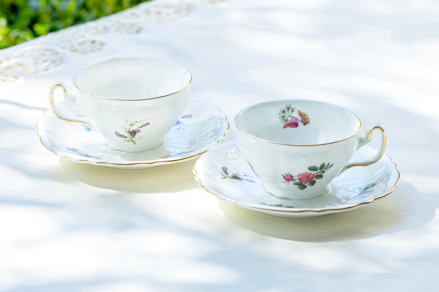 Gracie Bone China Anna Garden Bone China Cup and Saucer set of 2