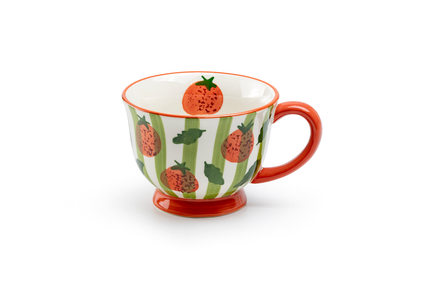 Tomato Green Stripe Mug