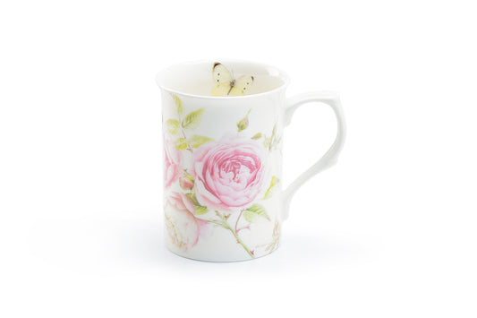 Stechcol Gracie Bone China Beau Rose and Butterfly Bone China Mug