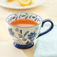 Blue Wildflower Latte Mug