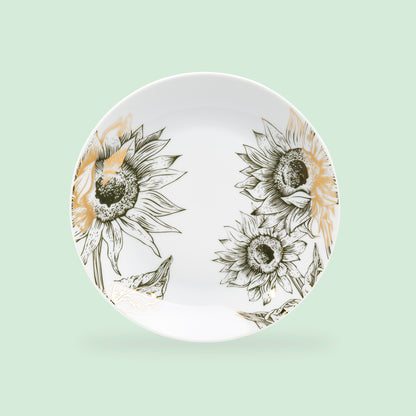 Grace Teaware Gold Sunflower Fine Porcelain Dessert / Salad Plate