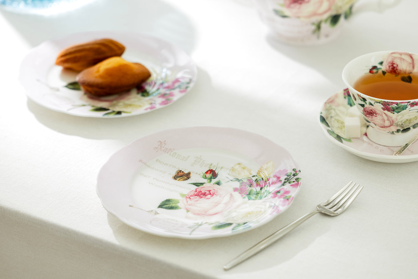 Liz's Rose Garden Bone China Dessert/Dinner Plate