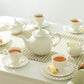 White Heirloom Fine Porcelain Tea Set