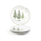 Winter Pine Trees Organic Shape Dessert Plate