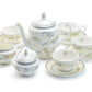 Gracie Bone China Lotus Garden Bone China 11-Piece Tea Set