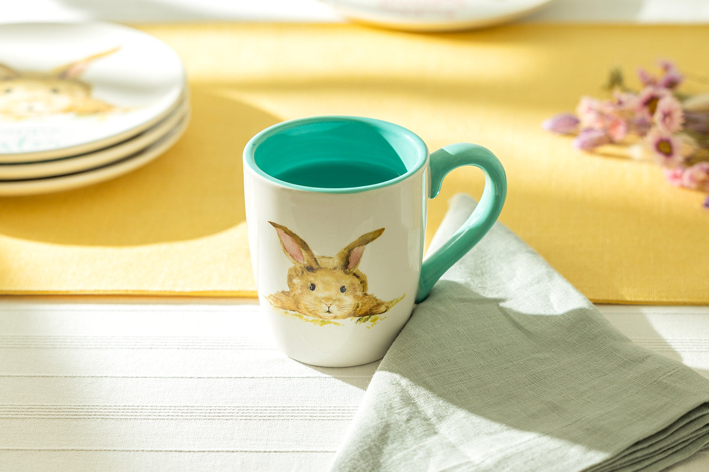 Happy Easter Blue Bunny Mug