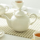 White Heirloom Fine Porcelain Tea Set