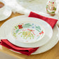 12 Days of Christmas Fine Porcelain Appetizer Plate Set - Metal Rack Version