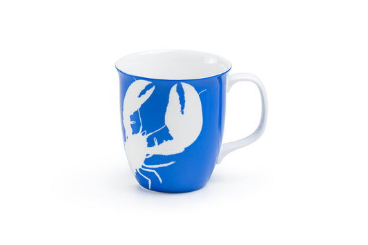 Blue Lobster Bone China Mug