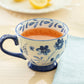 Blue Wildflower Latte Mug